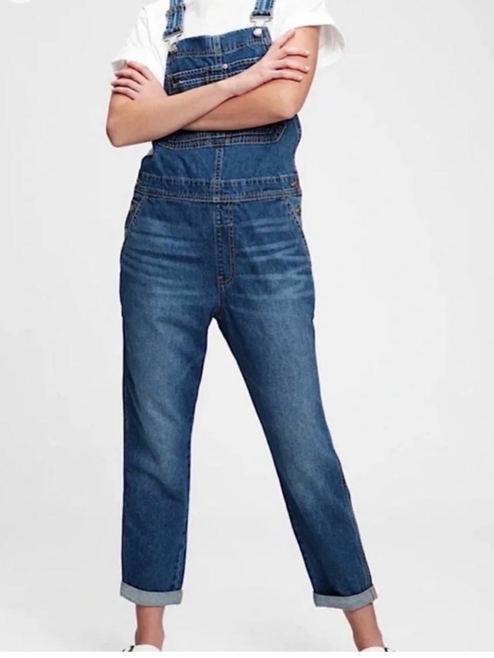 GAP women’s denim overalls, size small, EUC